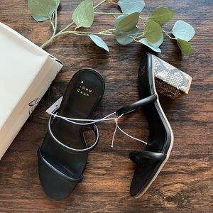 Snakeskin Block Strappy Heels by A New Day (Target)